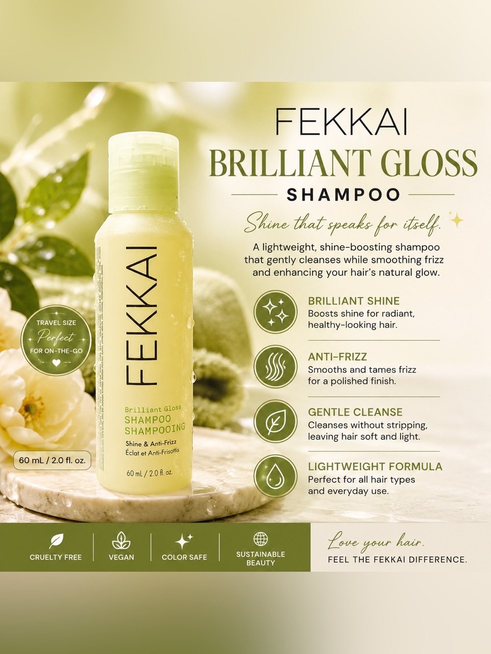 Fekkai Brilliant Gloss Shampoo – Travel Size 2 oz / 60 mL